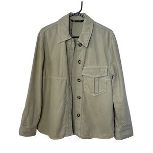 ZARA Light Mint Green Denim Shacket Over Shirt S